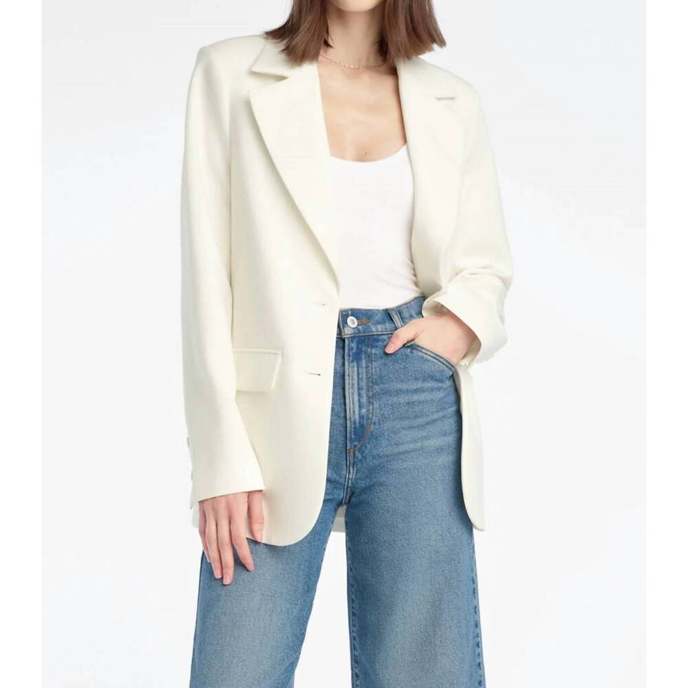 NEW FAVORITE DAUGHTER favorite long sleeve oversized blazer in white